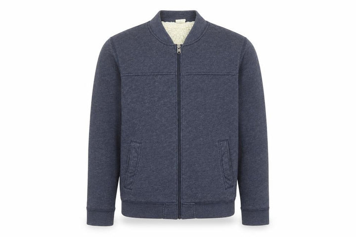 Hollister Men's Blue Full Zip Fleece Sweatshirt Size S