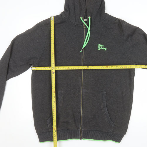 Tokyo Laundry Men's Grey Full Zip Hoodie Size M