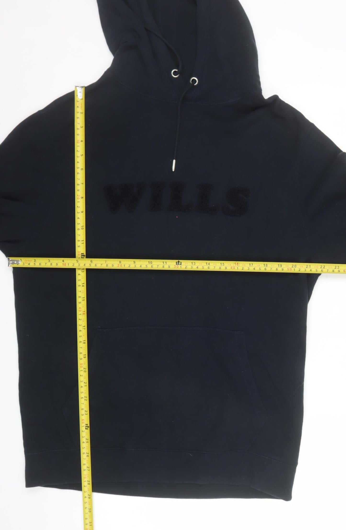 Jack Wills Men's Blue Pullover Hoodie M Logo Fleece Sweatshirt