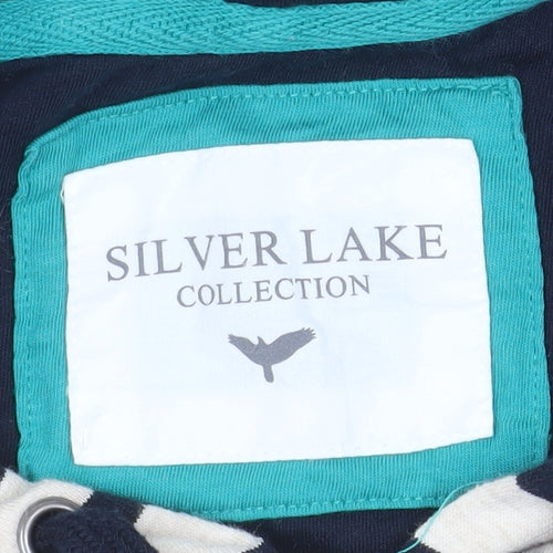 Silver Lake Collection Women's Beige & Black Striped Full Zip Hoodie Size 22/24