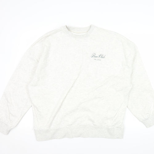 Marks and Spencer Women Grey Run Club Crew Neck Sweatshirt Size 14