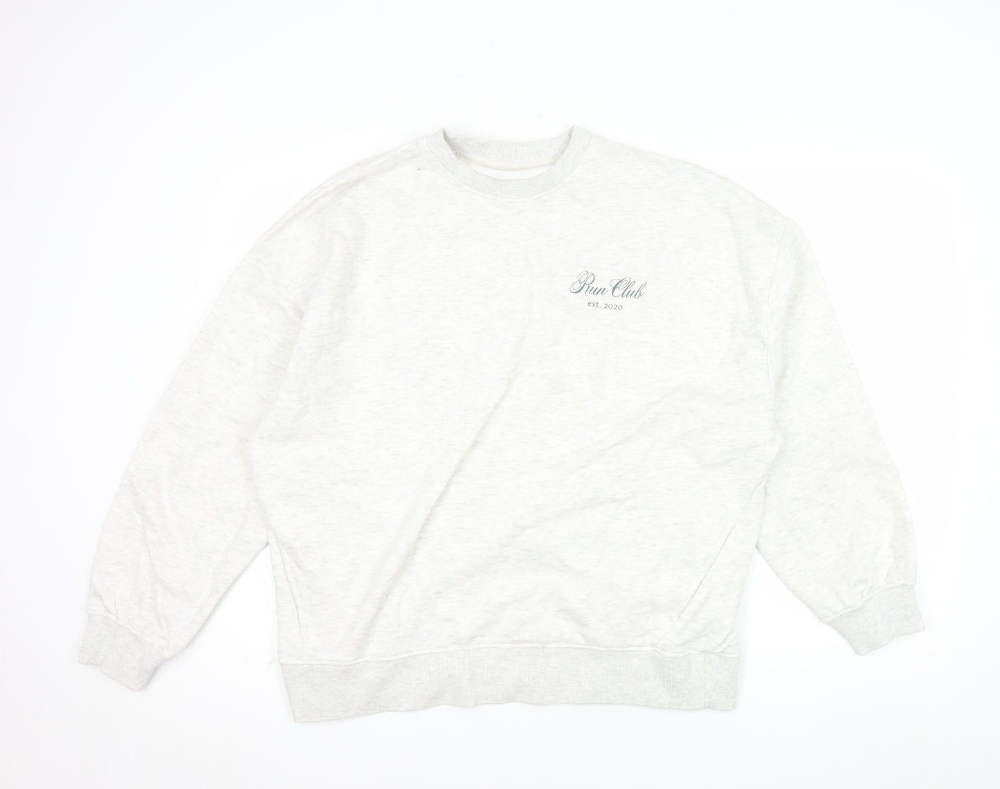 Marks and Spencer Women Grey Run Club Crew Neck Sweatshirt Size 14