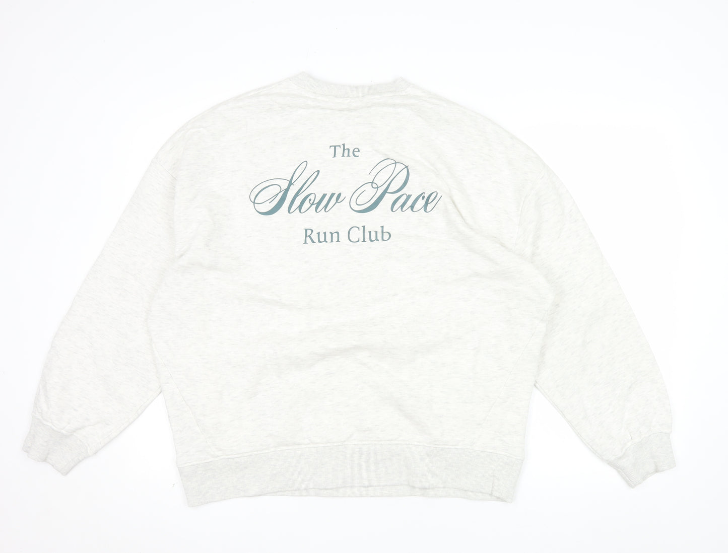 Marks and Spencer Women Grey Run Club Crew Neck Sweatshirt Size 14