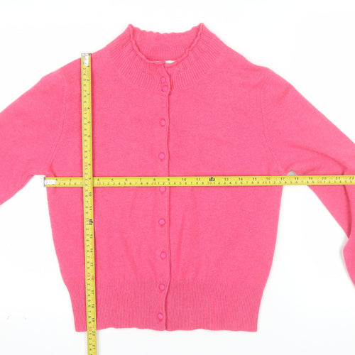 Denner Cashmere Women’s Pink Crew Neck Button Cardigan Size S