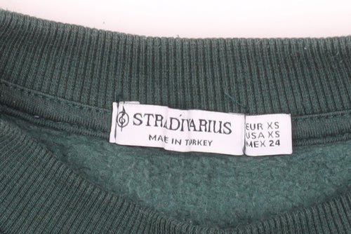 Stradivarius Womens Green Montana Pullover Sweatshirt XS