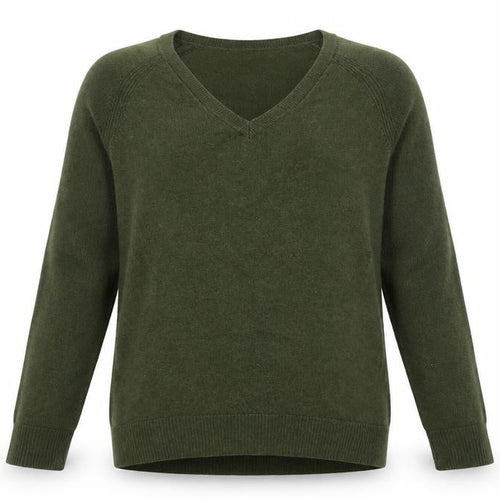 Gap Men's Green V-Neck Wool Blend Pullover Jumper Size S