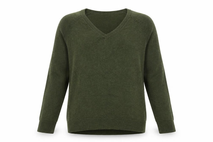 Gap Men's Green V-Neck Wool Blend Pullover Jumper Size S