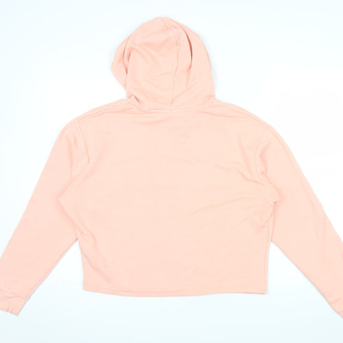 Puma Womens Peach Pink Pullover Hoodie Small Cotton Blend