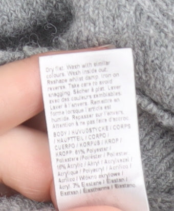 River Island In Other Words Women Grey Small Crew Neck Pullover Jumper