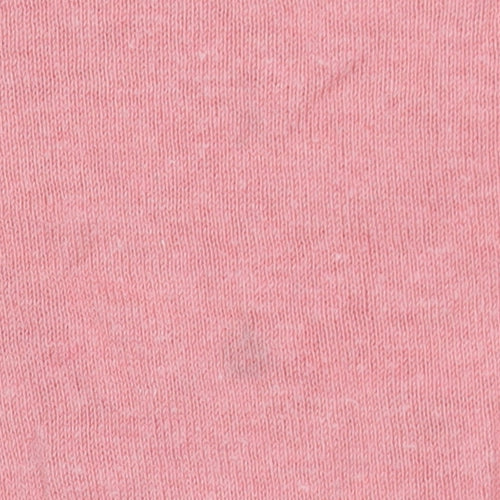 Gap Women’s Pink Linen Cotton 3/4 Sleeve Crew Neck Jumper Medium
