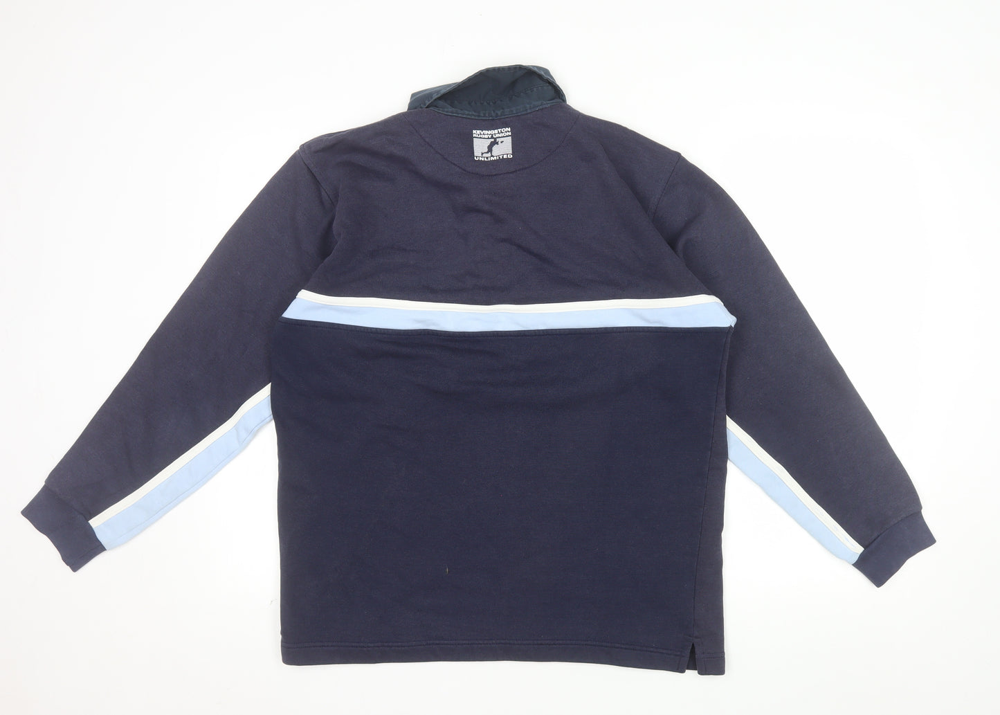 Kevingston Men's Blue Argentina Rugby Collared Sweatshirt M