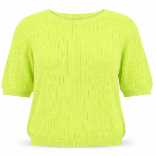 Tu Women Green Short Sleeve Cotton Knit Blouse Size 12