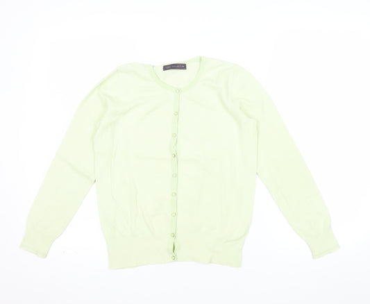 Marks and Spencer Women’s Green Cardigan Size 8 Crew Neck Knit