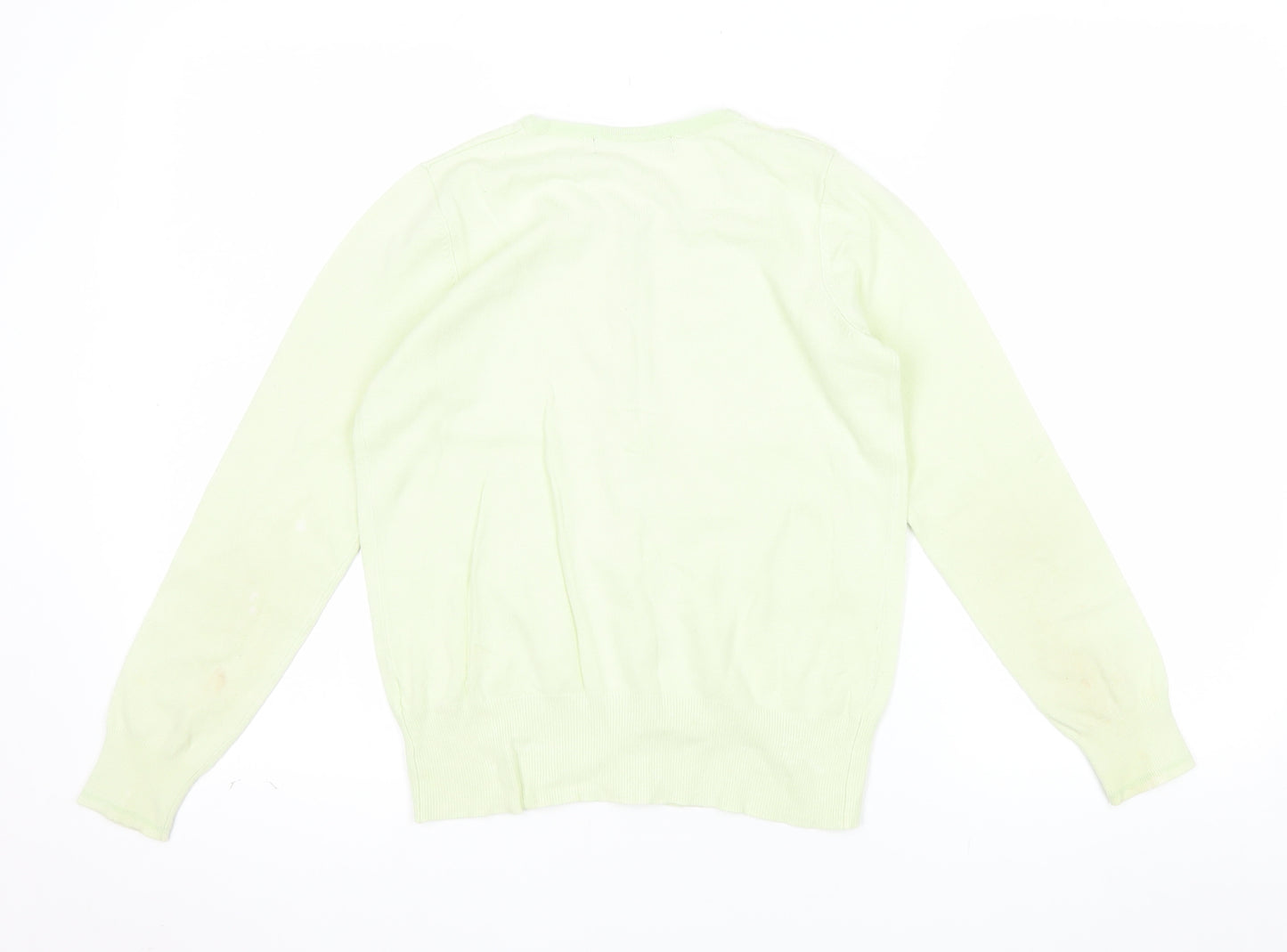 Marks and Spencer Women’s Green Cardigan Size 8 Crew Neck Knit