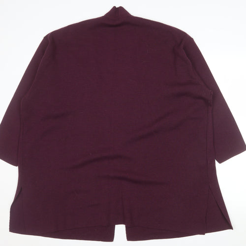 Marks and Spencer Women’s Purple Wool Blend V-Neck Cardigan Size 20