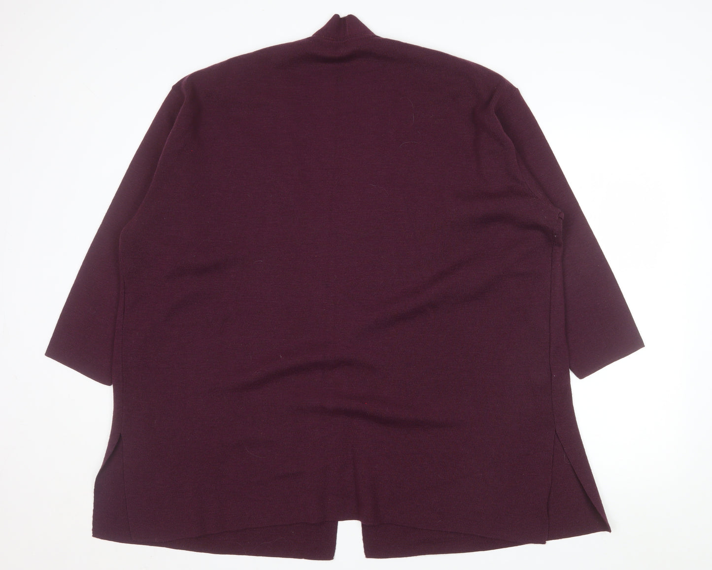 Marks and Spencer Women’s Purple Wool Blend V-Neck Cardigan Size 20