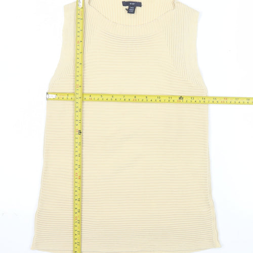 GAP Women's Beige Knit Sleeveless Tank Top Size M