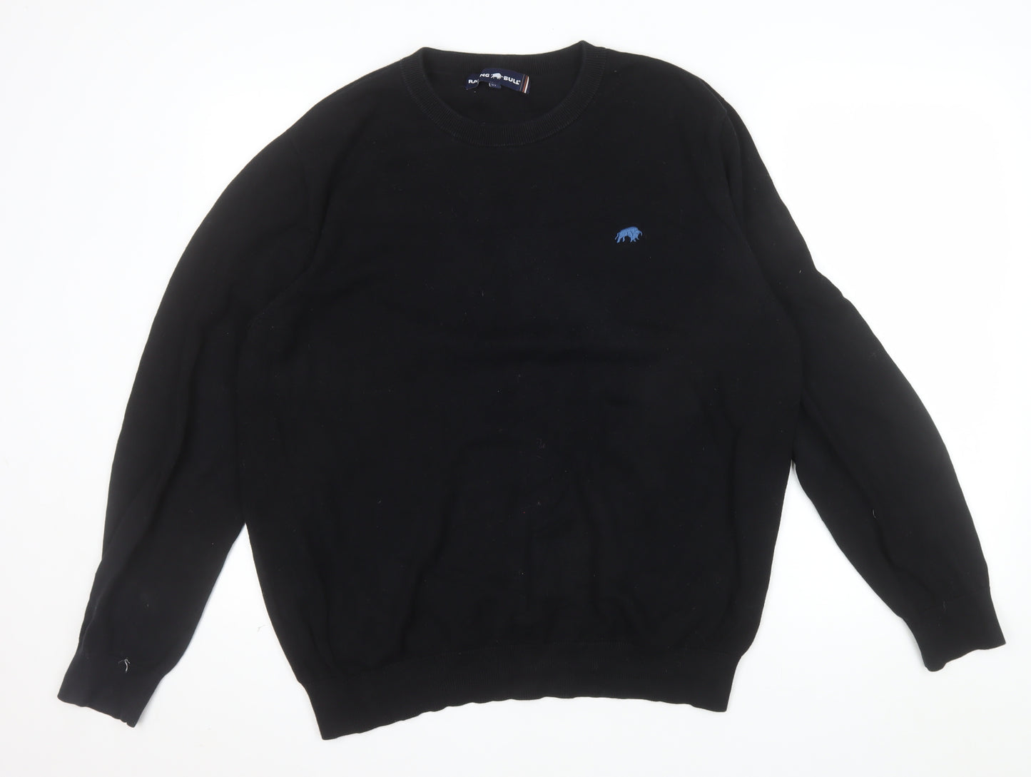 Raging Bull Men's Black Cotton Crew Neck Jumper XL