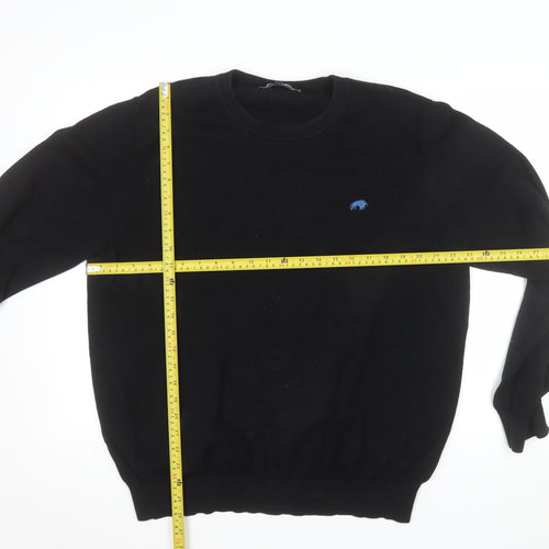 Raging Bull Men's Black Cotton Crew Neck Jumper XL