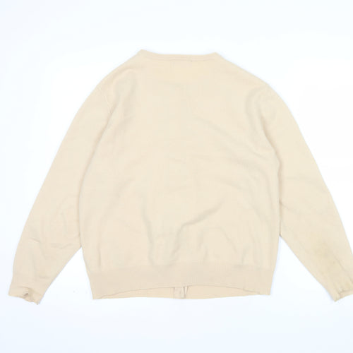 El Corte Inglés Women Beige 100% Cashmere Cardigan Size 16