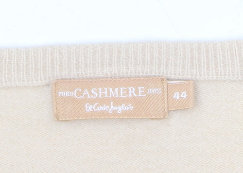El Corte Inglés Women Beige 100% Cashmere Cardigan Size 16