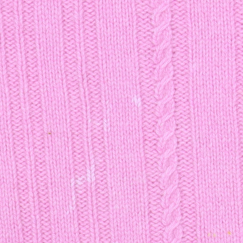 El Corte Inglés Women's Pink 100% Cashmere Mock Neck Jumper Size 14