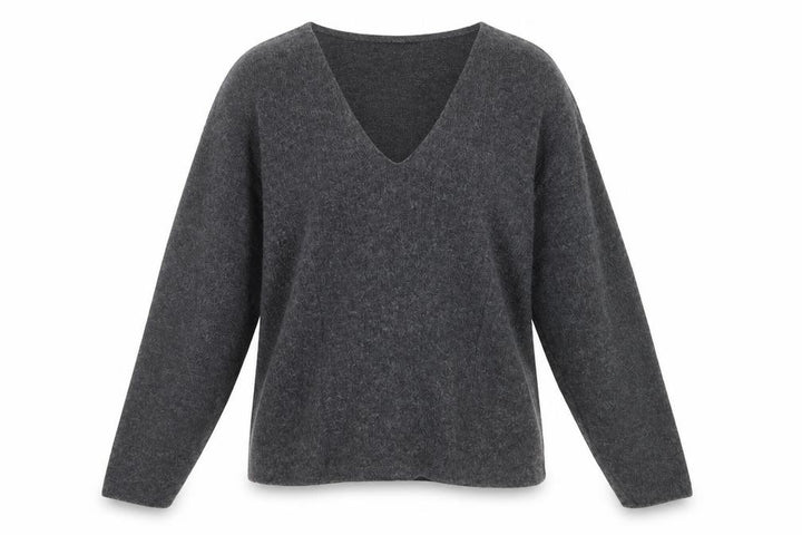 Primark Womens Grey V-Neck Knit Pullover Jumper Size M