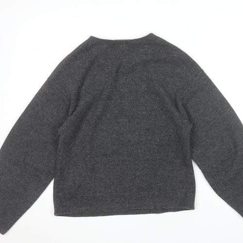 Primark Womens Grey V-Neck Knit Pullover Jumper Size M