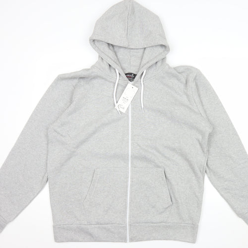 Nouvelle Collection Women Grey Full Zip Hoodie Size 22-24 Plus Polyester