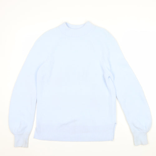 Marks and Spencer Women’s Blue Mock Neck Knit Jumper Size S
