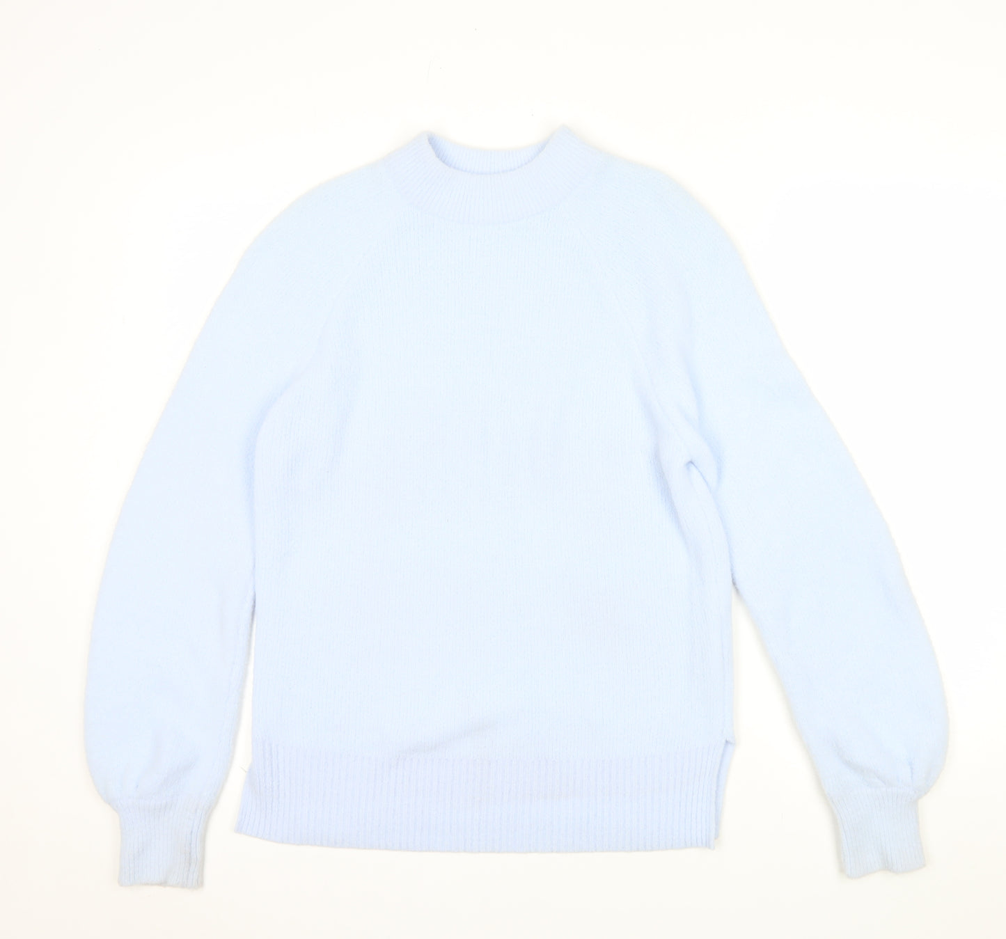 Marks and Spencer Women’s Blue Mock Neck Knit Jumper Size S