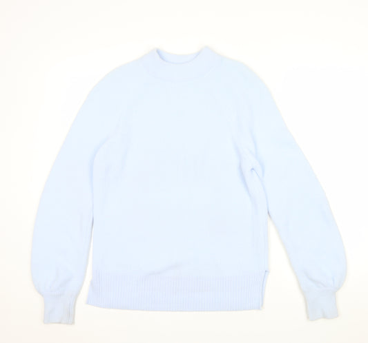 Marks and Spencer Women’s Blue Mock Neck Knit Jumper Size S