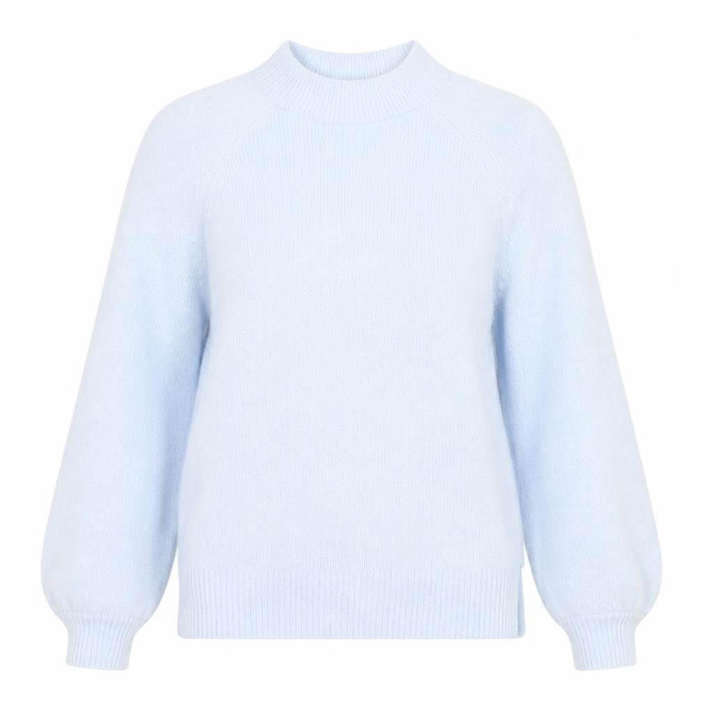 Marks and Spencer Women’s Blue Mock Neck Knit Jumper Size S