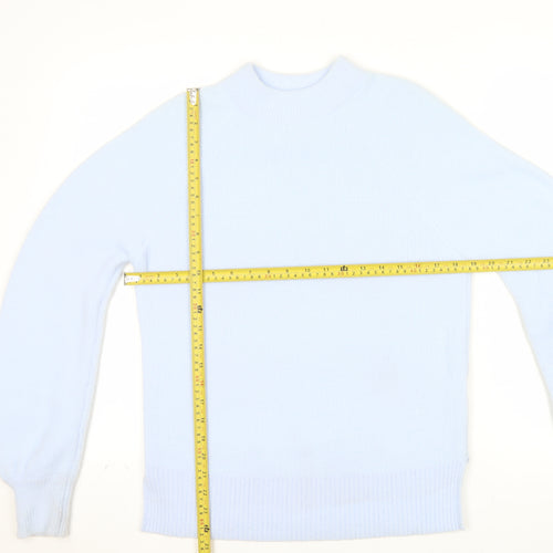 Marks and Spencer Women’s Blue Mock Neck Knit Jumper Size S