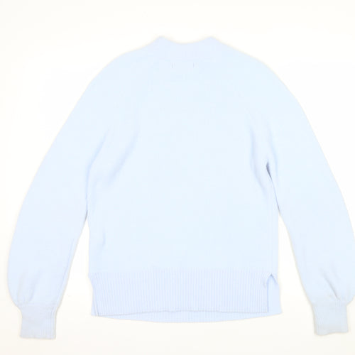 Marks and Spencer Women’s Blue Mock Neck Knit Jumper Size S