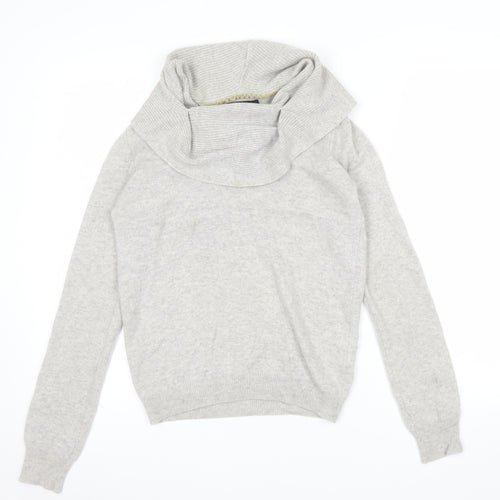 Marks and Spencer Women’s Grey 100% Cashmere Cowl Neck Jumper Size 8