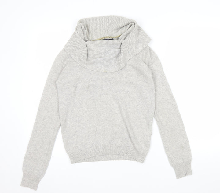 Marks and Spencer Women’s Grey 100% Cashmere Cowl Neck Jumper Size 8
