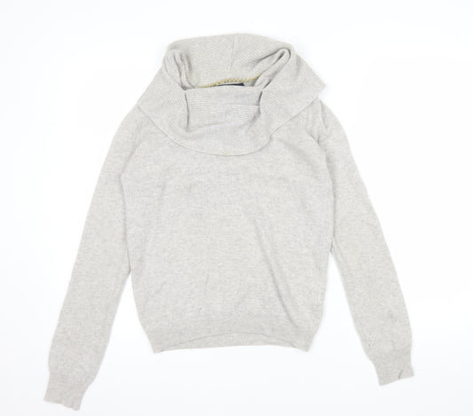 Marks and Spencer Women’s Grey 100% Cashmere Cowl Neck Jumper Size 8