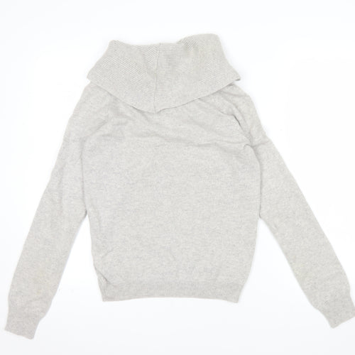Marks and Spencer Women’s Grey 100% Cashmere Cowl Neck Jumper Size 8