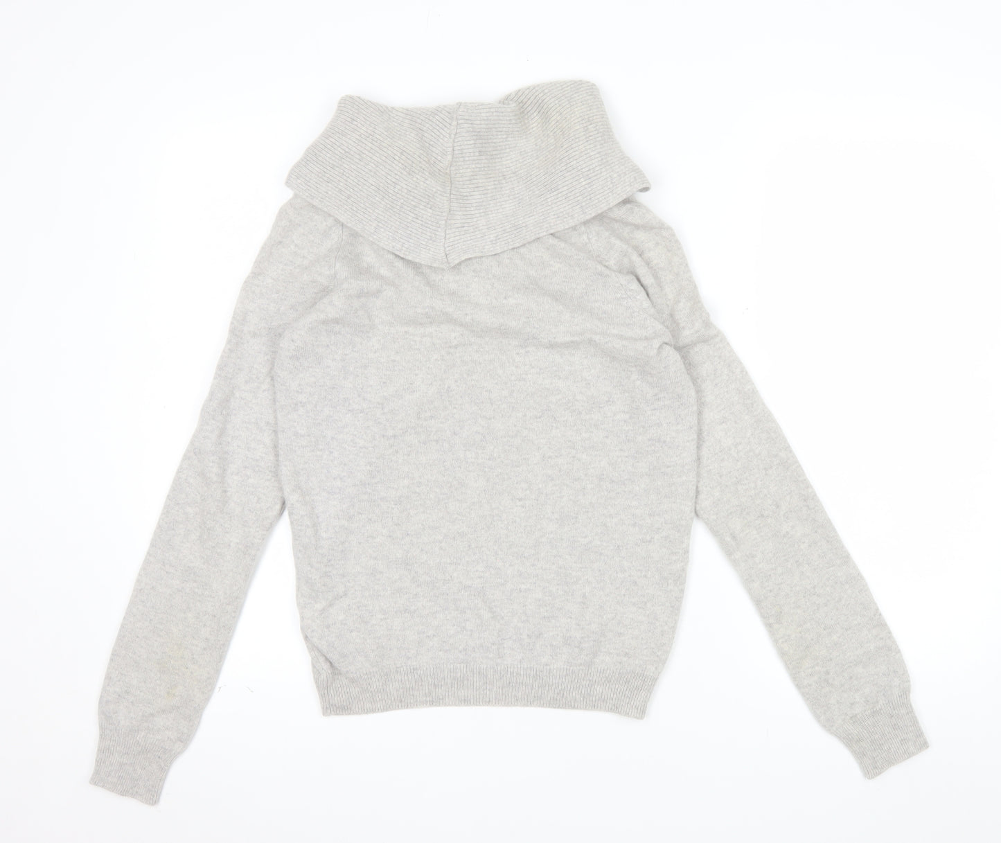 Marks and Spencer Women’s Grey 100% Cashmere Cowl Neck Jumper Size 8