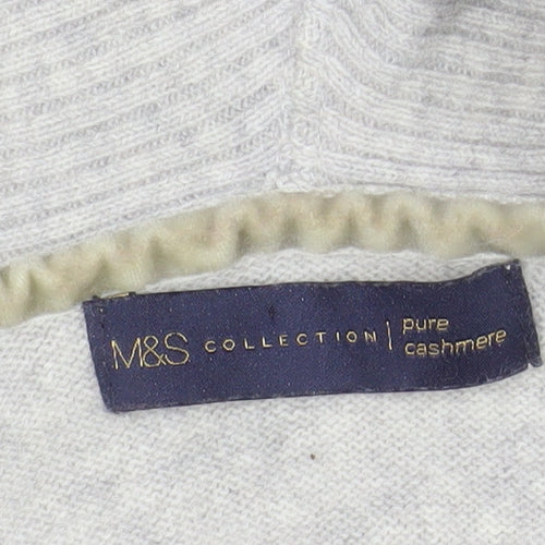 Marks and Spencer Women’s Grey 100% Cashmere Cowl Neck Jumper Size 8