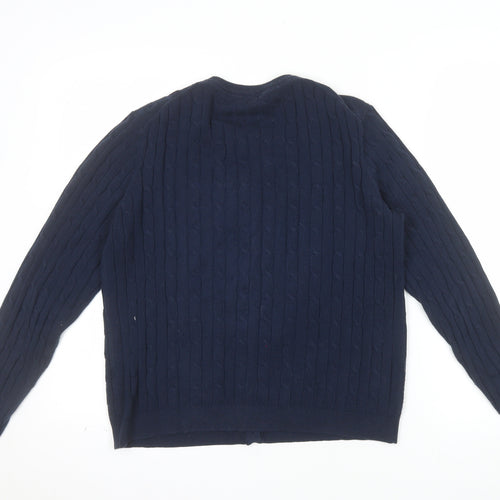 Crew Clothing Company Women's Blue Size 10 Cable-Knit Cardigan