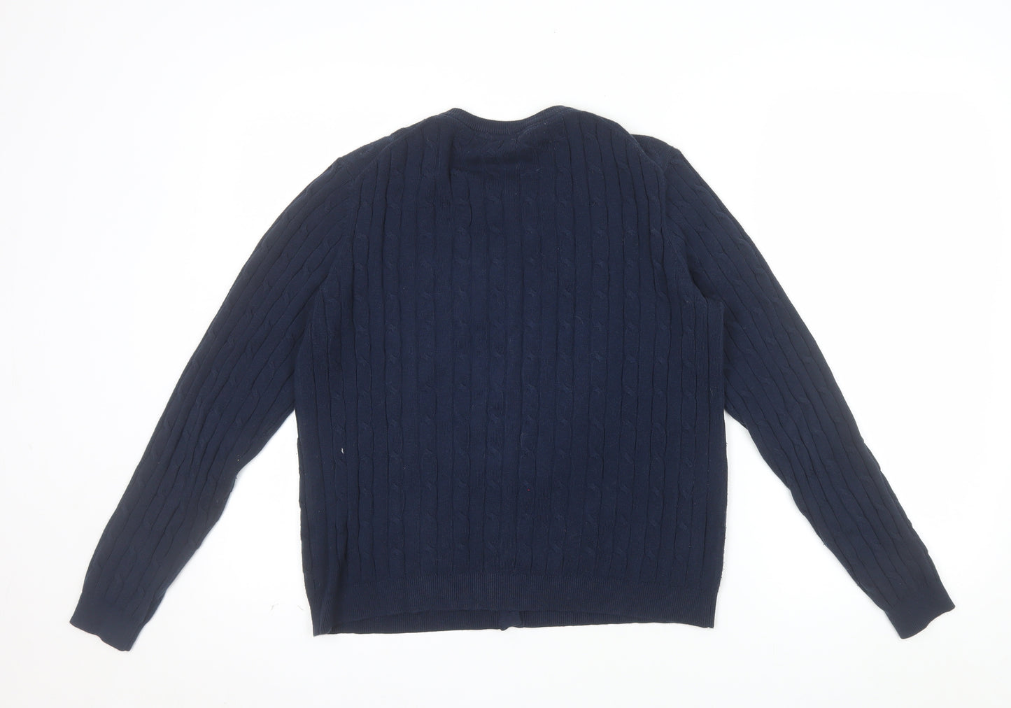 Crew Clothing Company Women's Blue Size 10 Cable-Knit Cardigan