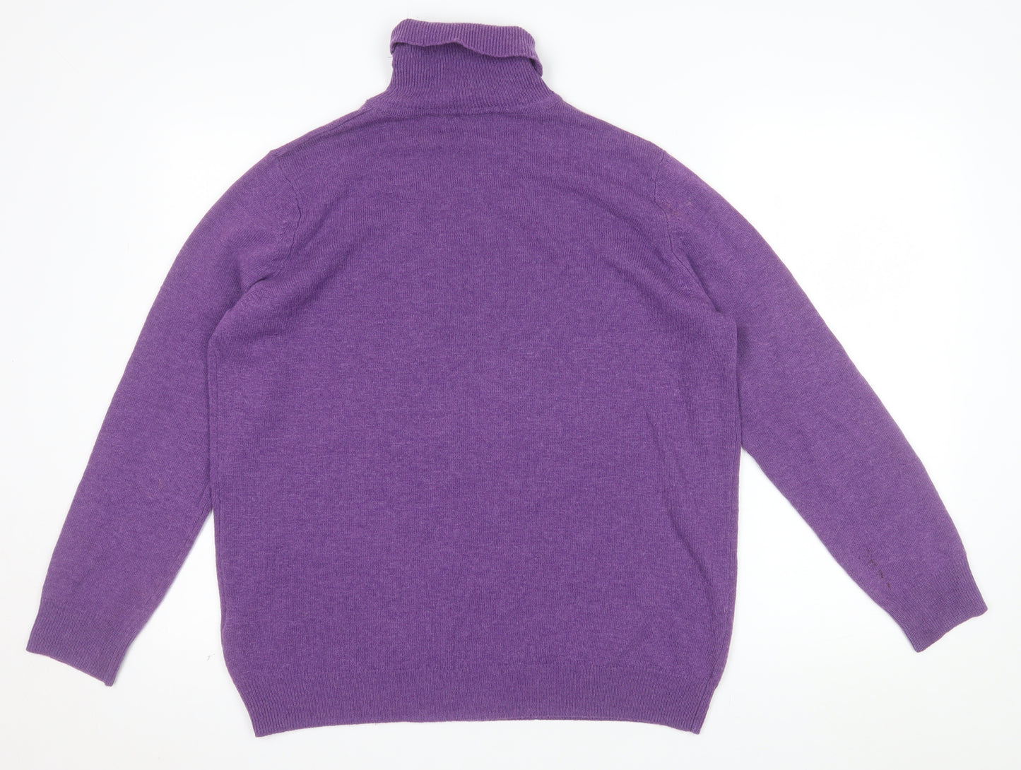 Marks and Spencer Women’s Purple Roll Neck Lambswool Jumper UK 16