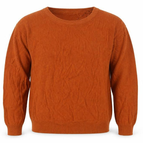 Brave Soul Men's Brown Crew Neck Acrylic Jumper Size M