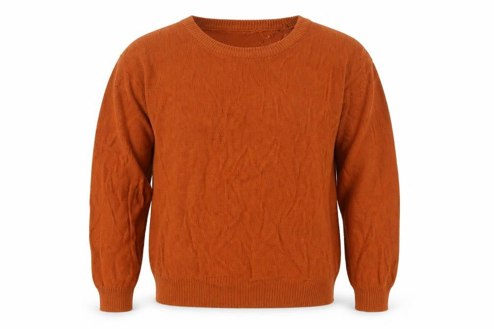 Brave Soul Men's Brown Crew Neck Acrylic Jumper Size M