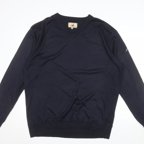 Woodworm Golf Men's Blue 3XL V-Neck Pullover Jumper