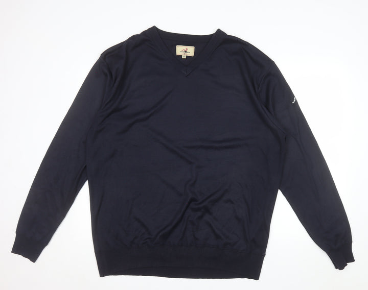Woodworm Golf Men's Blue 3XL V-Neck Pullover Jumper