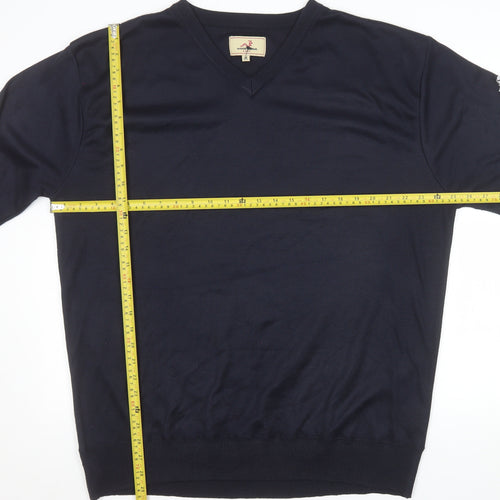 Woodworm Golf Men's Blue 3XL V-Neck Pullover Jumper