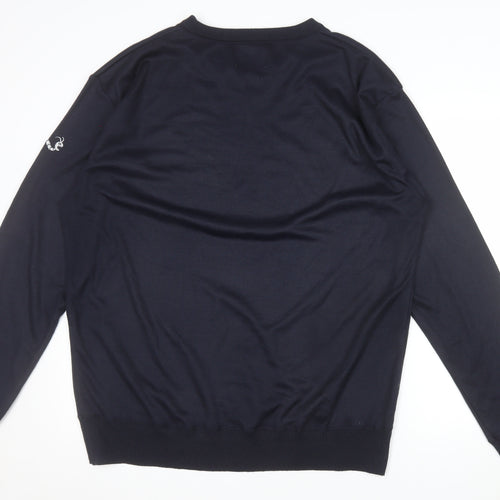 Woodworm Golf Men's Blue 3XL V-Neck Pullover Jumper